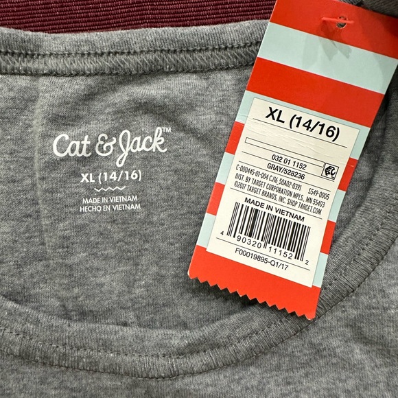 NWT Cat & Jack Grey Youth XL Tank - Picture 2 of 2